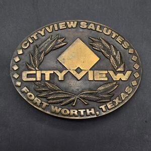 City View Forth Worth Texas Belt Buckle Cityview Salutes Sullivan Development Co